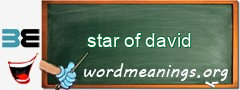 WordMeaning blackboard for star of david